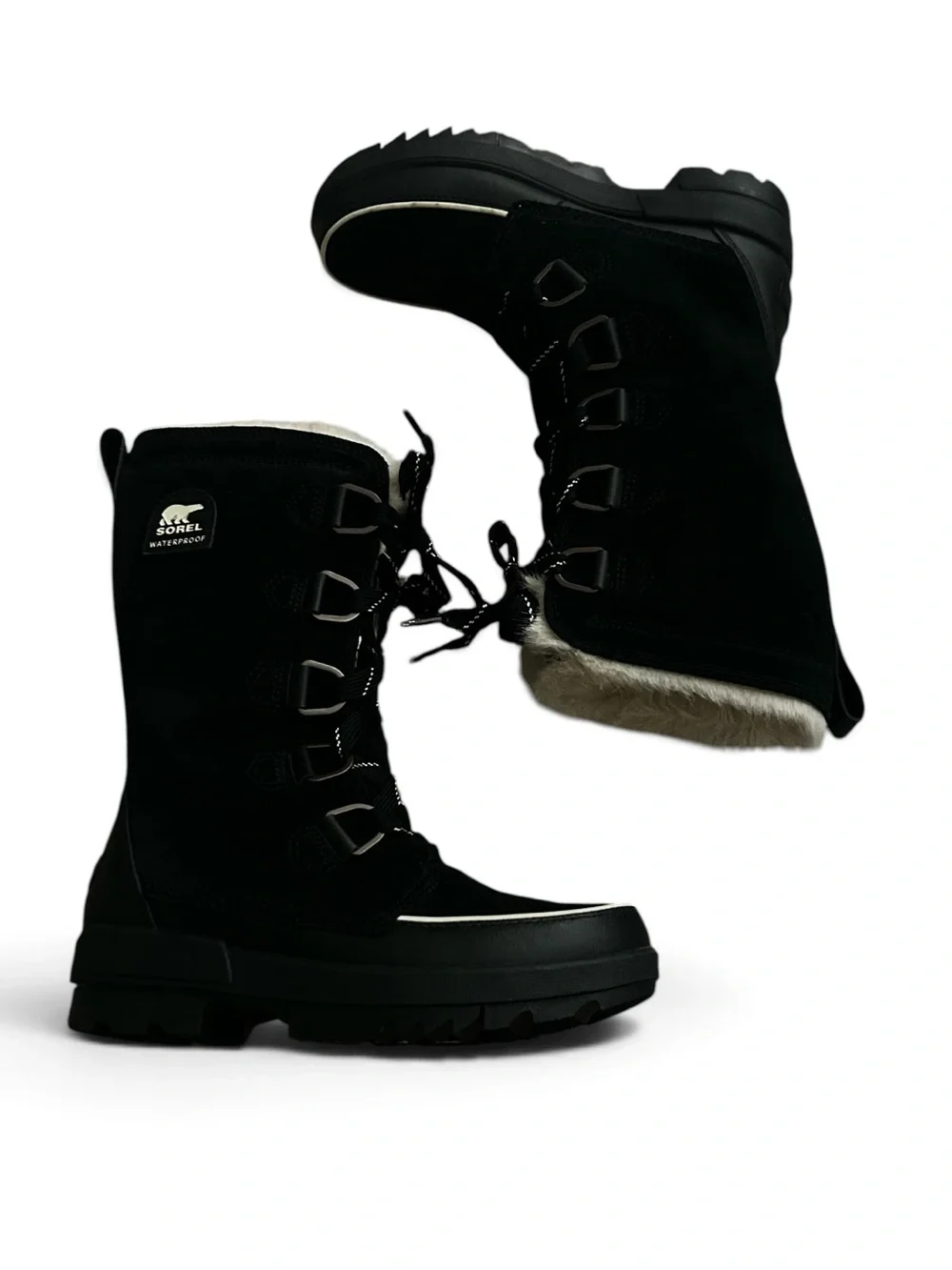 Sorel Tivoli IV Tall Waterproof Boots in black Sherpa Size 7.5 EUC